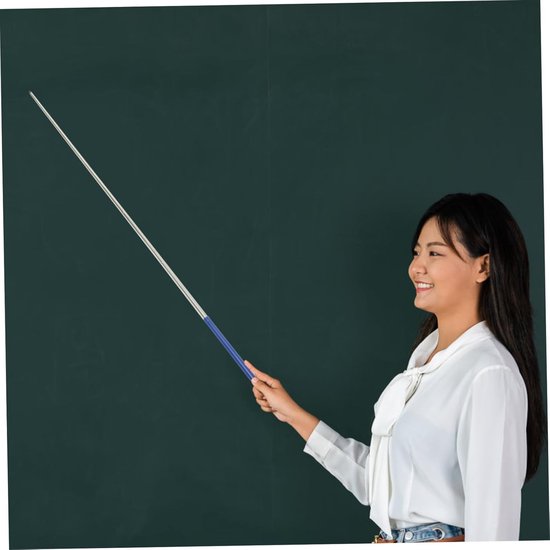 Uitschuifbare Aanwijzer - Lesstok Pointer - Presenteren Lesgeven - Roestvrij Staal - 88cm Uitschuifbaar - Blauw — afbeelding 5