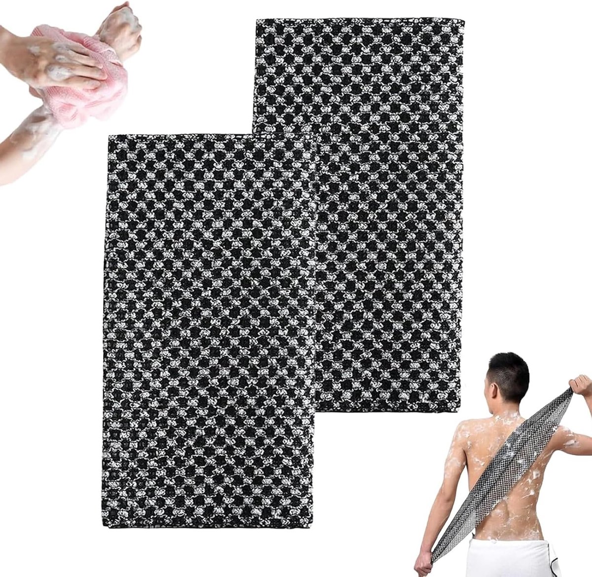 Douche Handdoek - Scrubdoek - Huidverzorging - Sneldrogend - 25x107 cm - Meerdere kleuren