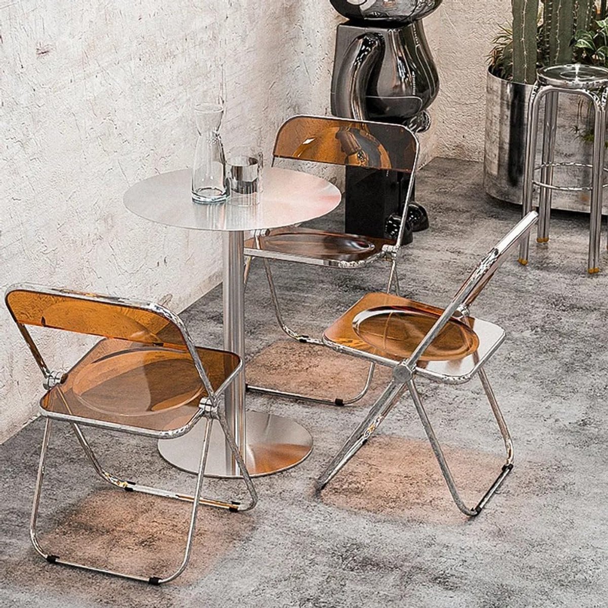 Ronde Tafel - Eettafel Bistrotafel - Commercieel Gebruik - Stevig Voetstuk - 40x75cm - Zil
