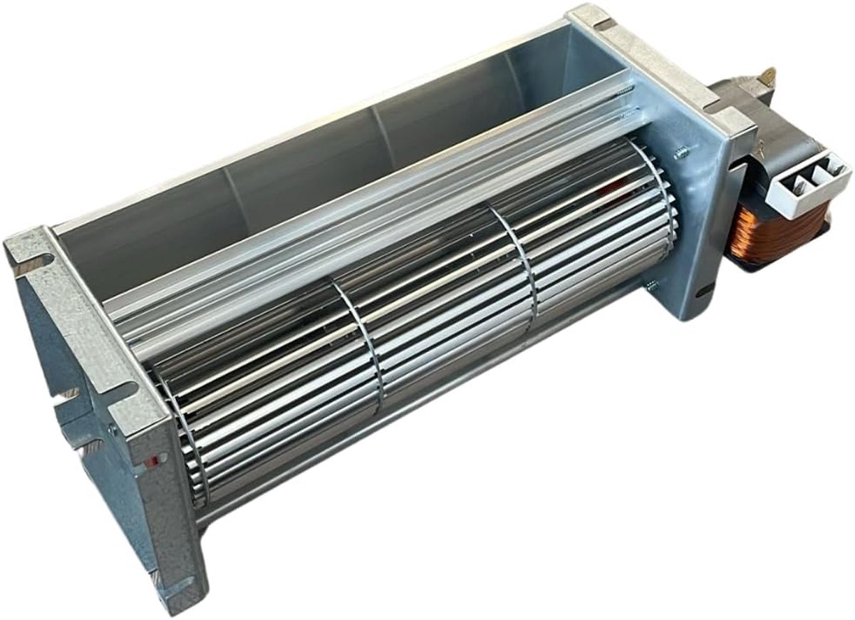 Tangentiaalventilator - Dubbele Snelheid - Pelletkachel Ventilatie - Hoge Temperatuur Geschikt - 270mm Lengte - Grijs
