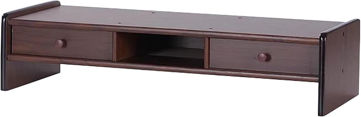 Monitor Verhoger - Bureau Organiser - Thuiswerkplek - Met Lade - 50x19x12cm - Bruin