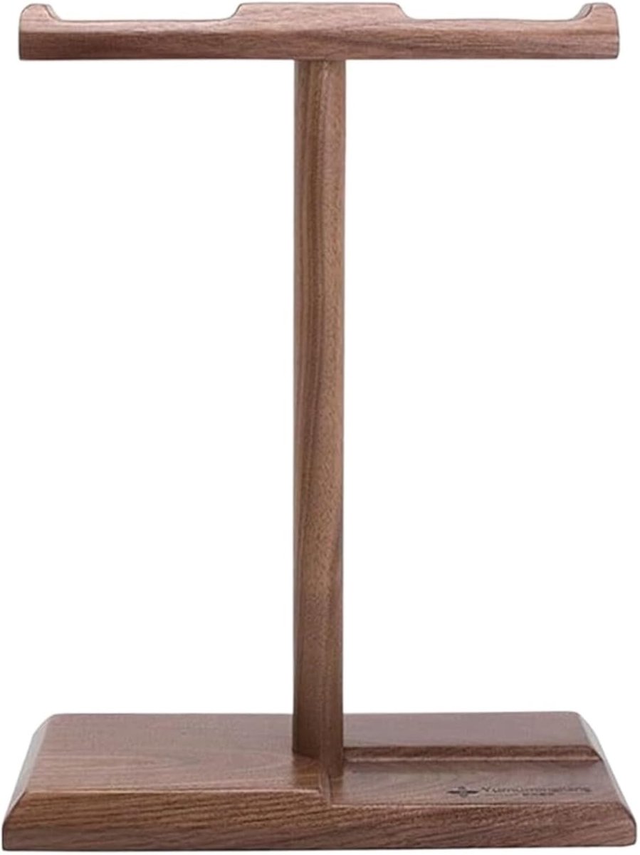 Hoofdtelefoon standaard - Desktop houder - Gaming accessoires - Walnoot materiaal - 114 inch hoog - Natuurlijk hout