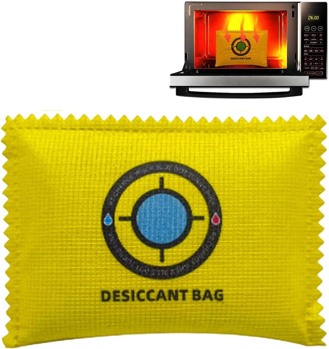 Droogmiddel Zak - Vocht Vanger - Kasten Ontvochtigen - Magnetron Herbruikbaar - 113 gram 2.8cm
