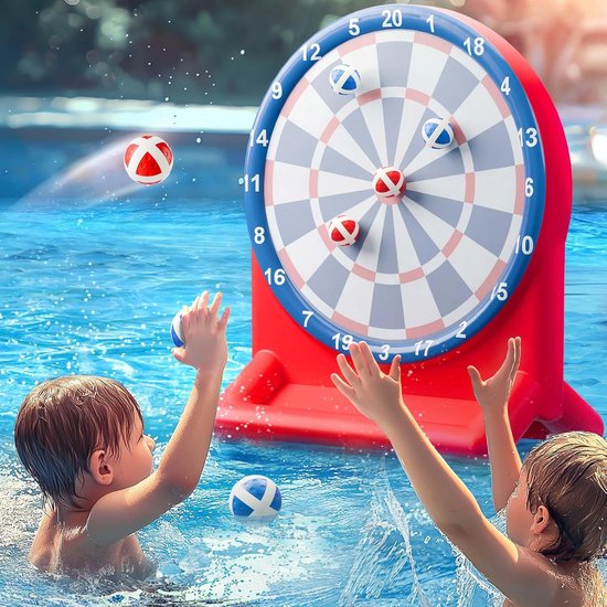 Jouet de jeu aquatique flottant pour la piscine - Fléchette gonflable pour l'eau - Brassards de natation - Jeu d'été pour la plage et l'extérieur