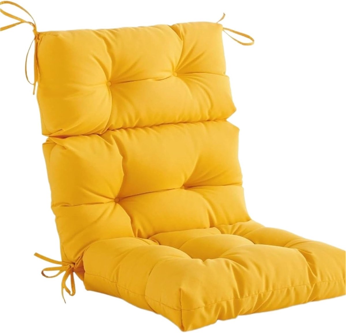 Schommelstoelkussen - Zitkussen Outdoor - Buiten Ontspannen - Waterdicht Schuim - 112 x 53 cm - Geel