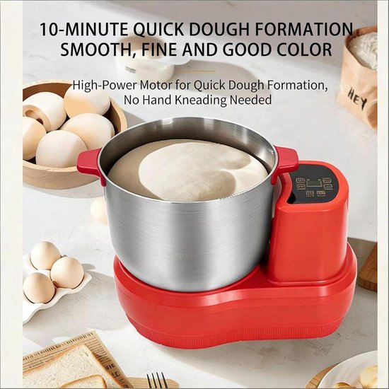 Keukenmachine Mixer - Deegmachine Bakmachine - Brood Knoedels Maken - 10L Kom Fermentatie - 35x27x44cm — afbeelding 5