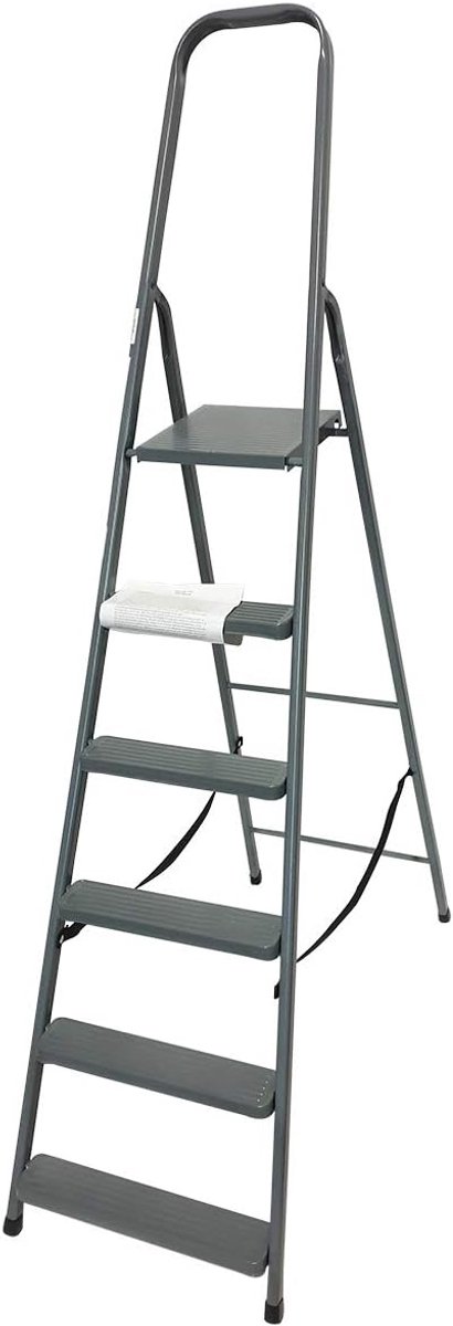 Huishoudelijke Ladder - Vouwladder Trapladder - Klus Klussen Thuis - Veilig Antislip Platform - 6 Treden