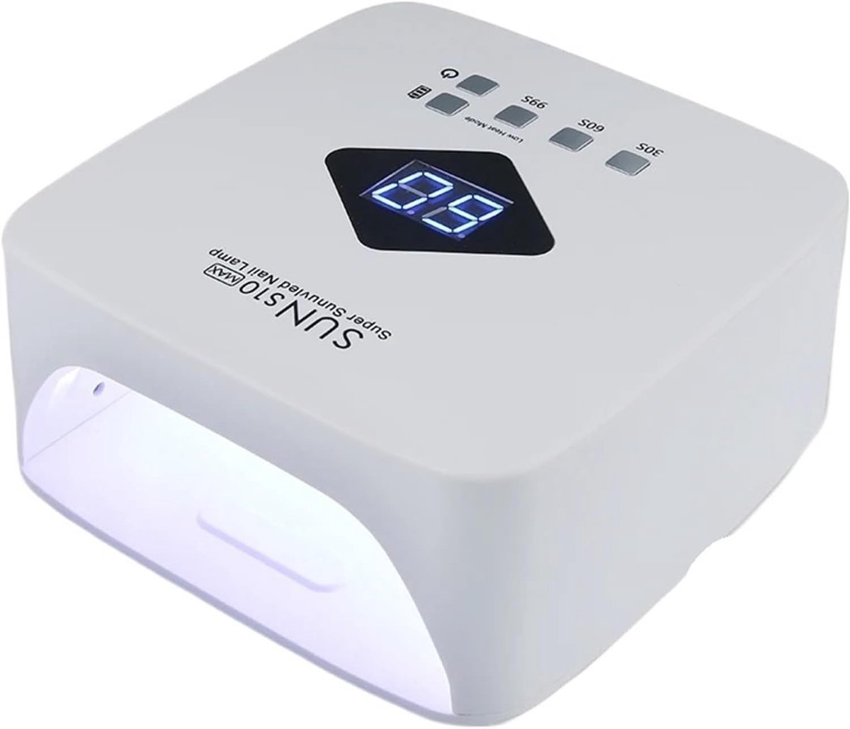 Draadloze Nagellamp - UV LED Droger - Gel Laks Uitharden - Oplaadbaar Automatisch - 19.5x19x8CM - Wit