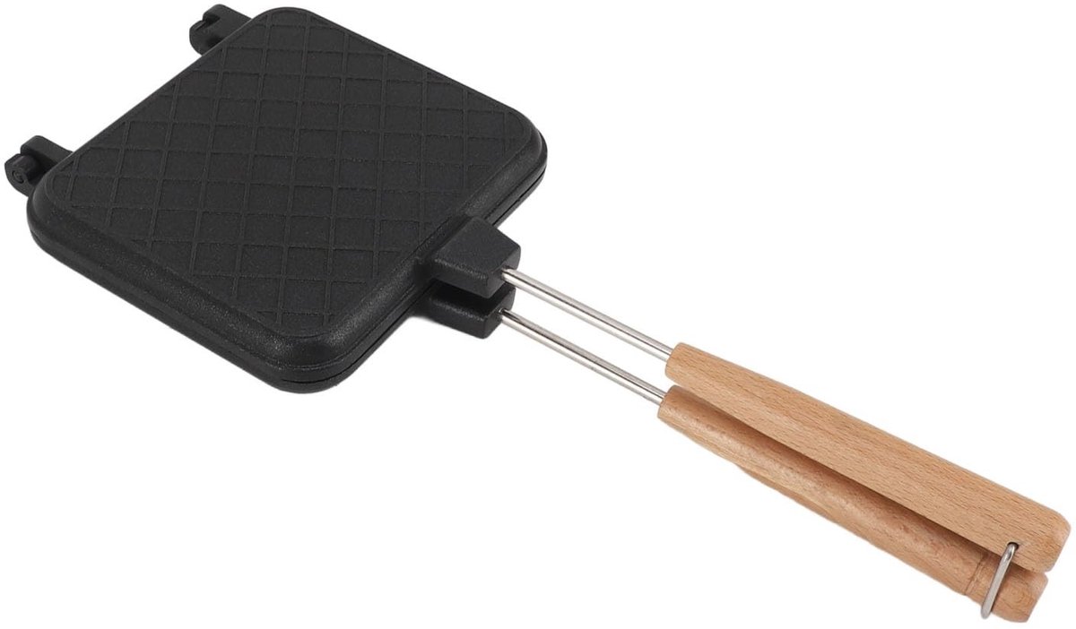 Allecto - Sandwich Maker - Broodrooster - Gasfornuis - Inductie Kookplaat - 6.1x14.6 - Ontbijt - Koken - Zwart