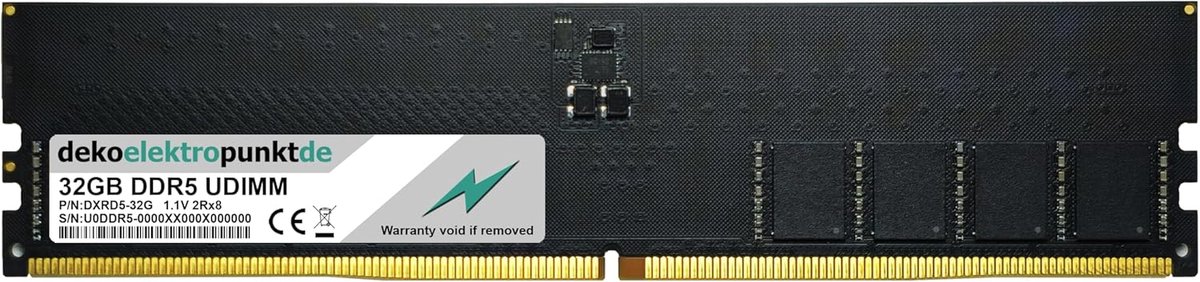 RAM Geheugenmodule - DDR5 UDIMM - Desktop Upgrade - Dual Channel Technologie - 13.4x3x0.3 cm
