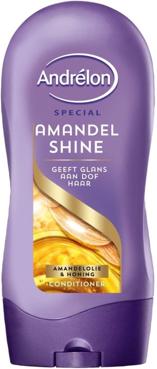 Haarconditioner - Glans Conditioner - Stompe Haaren - Amandelolie en Honing - 6 x 300 ml