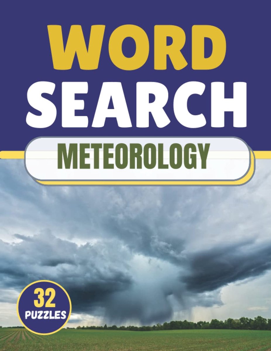 Meteorologie Woordzoeker - Thematische Puzzel - Ontspannende Tijd - Grote Letters - 8.5x11 Inch