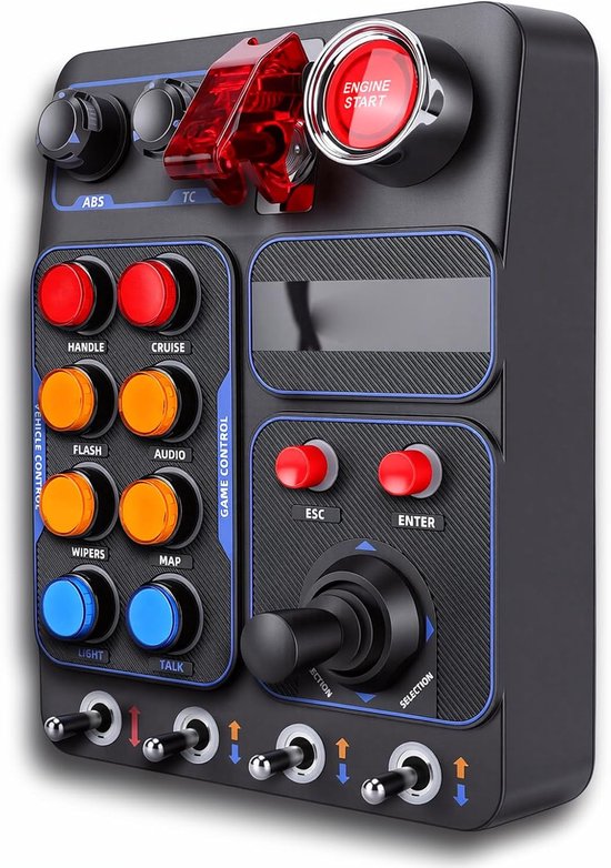 Simulator Control Box Race Control Box - Sim Control - PC Gaming - 30 Programmeerbare Toetsen ...