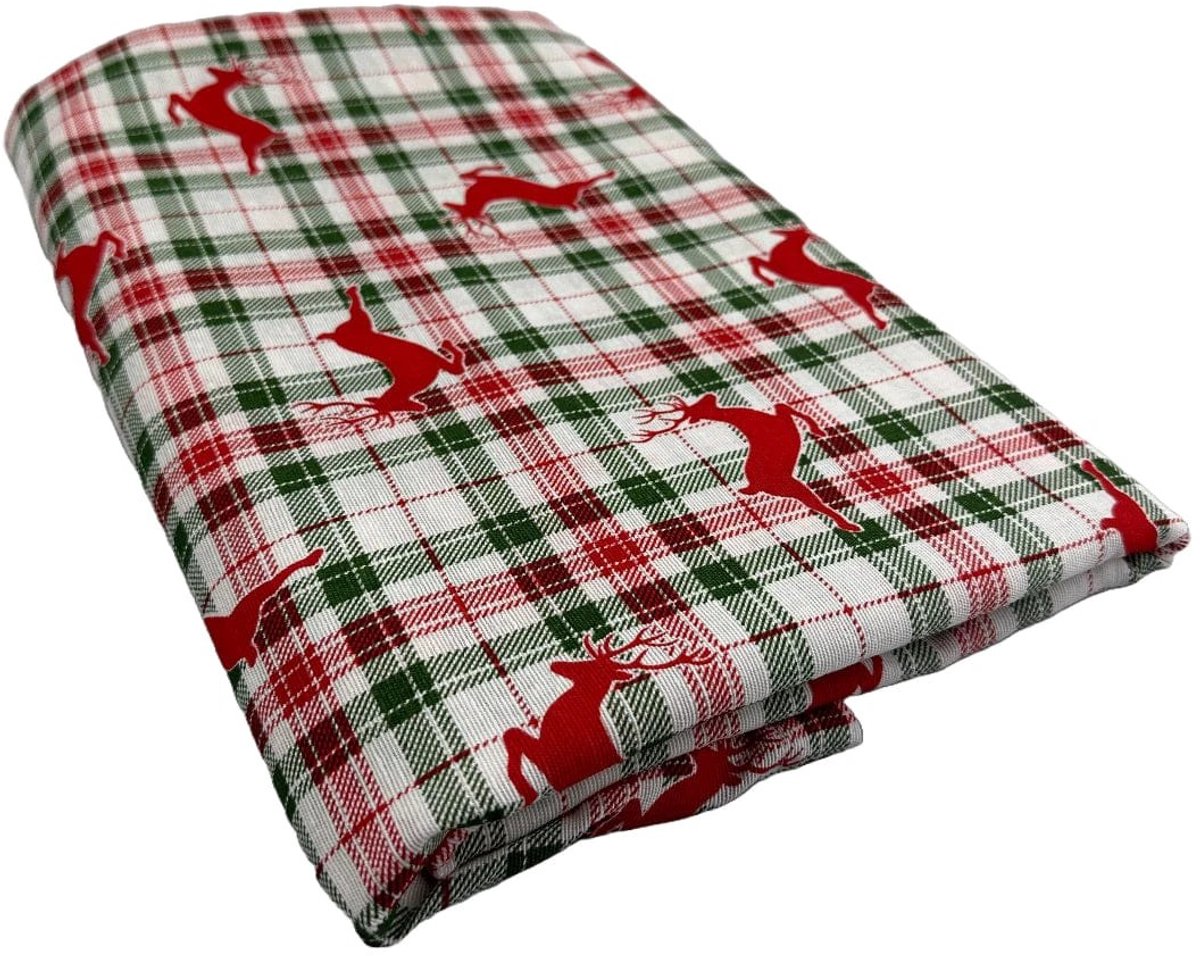 Tafelkleed Tartan Rendier Large - 140x220 - Katoen - Mood Company