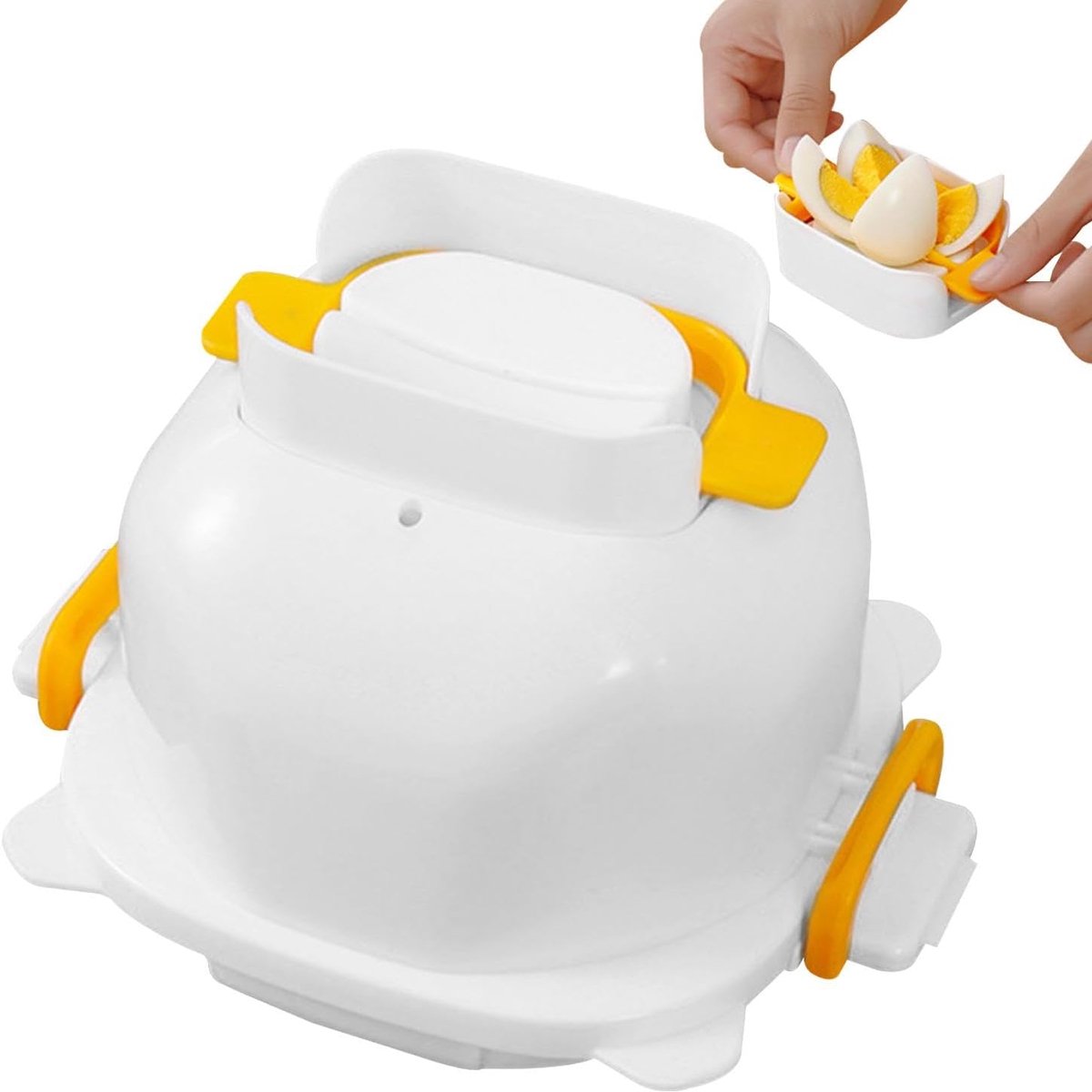 Magnetron Eierkoker Ontbijthulpmiddel Snel Eieren Koken Met Eiersnijder 4 Eieren Capaciteit Wit