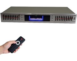 Digitale Equalizer - Geluidsafstemming Systeem - Muziek Optimaliseren - 20-Bands Frequentie - 43x21x65 cm - Goud