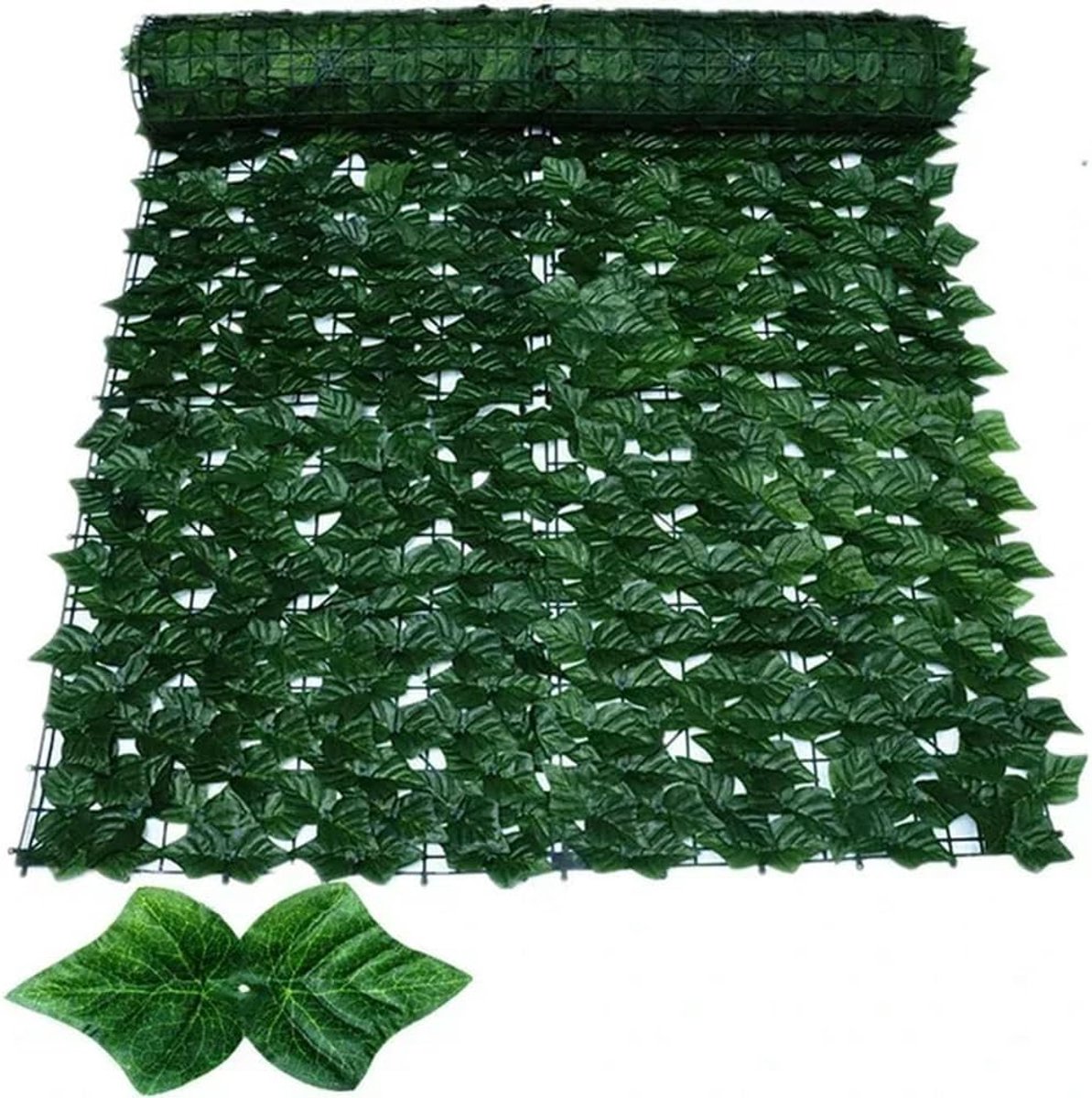 Kunsthaag Klimop - Nep Planten - Tuin Decoratie - Realistisch Blad - 50x300cm - Groen