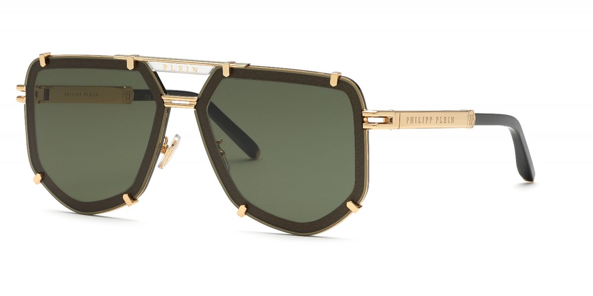 Philipp plein SPP132 301Y Zonnebril - Heren - Goud