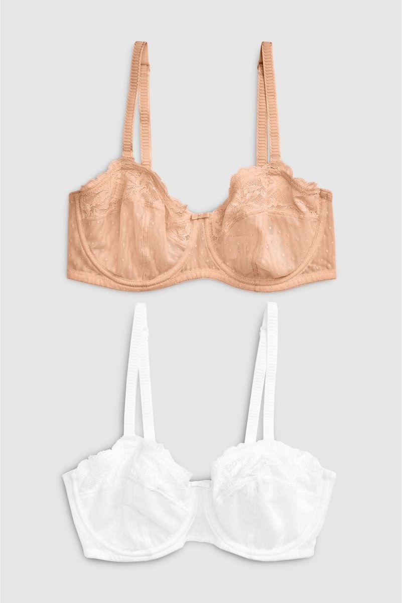 Next - Dames - 2 Strapless DD+ beha's zonder vulling - Huidkleur