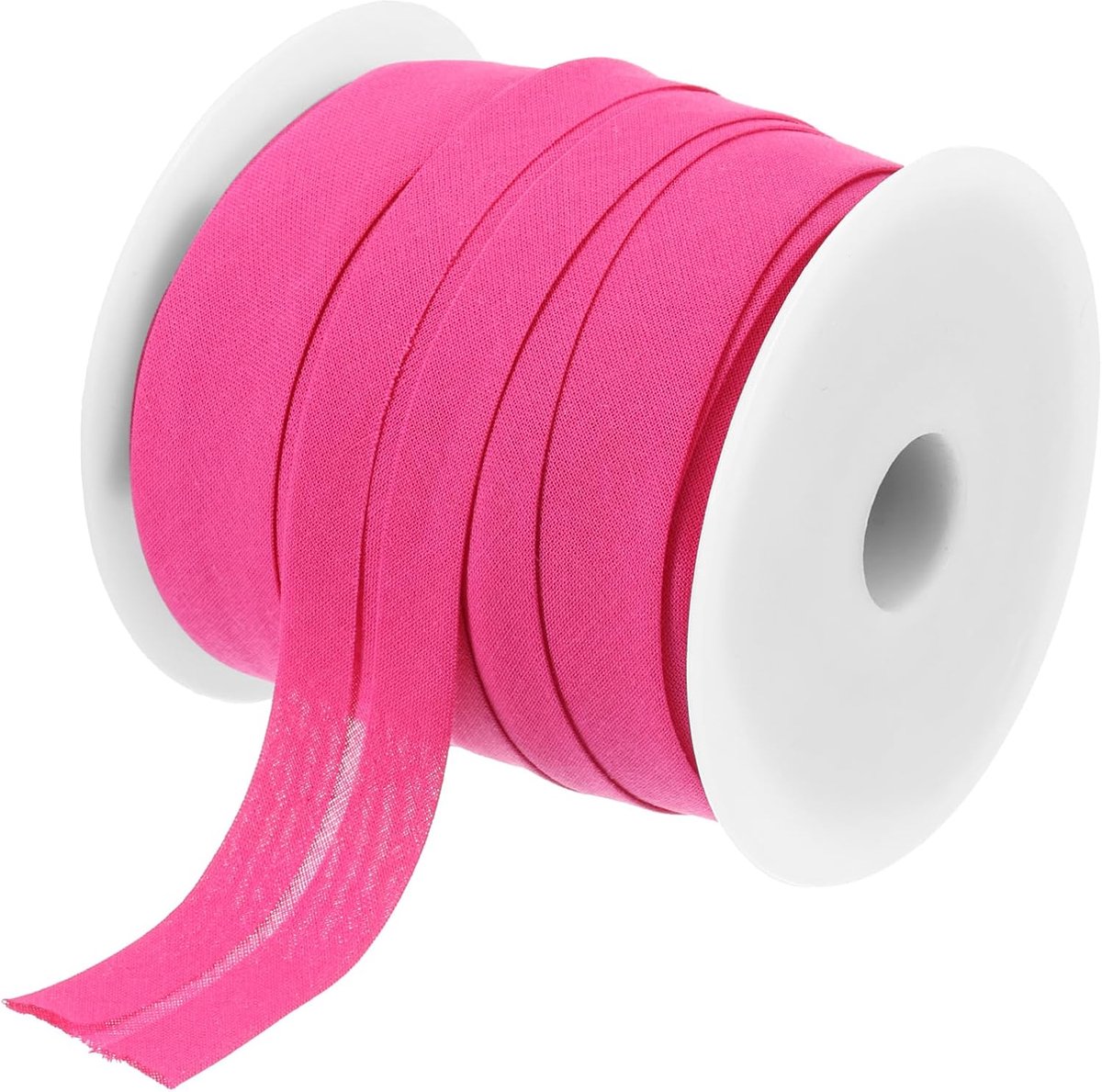 Biaslint Katoen - Gevouwen Lint - Naaien Afwerken - Enkel Gevouwen - 25 Yards - Roze Rood