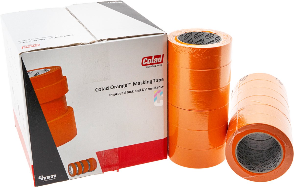 COLAD Orange UV Maskeertape 38mm x 50 meter - 24 rollen
