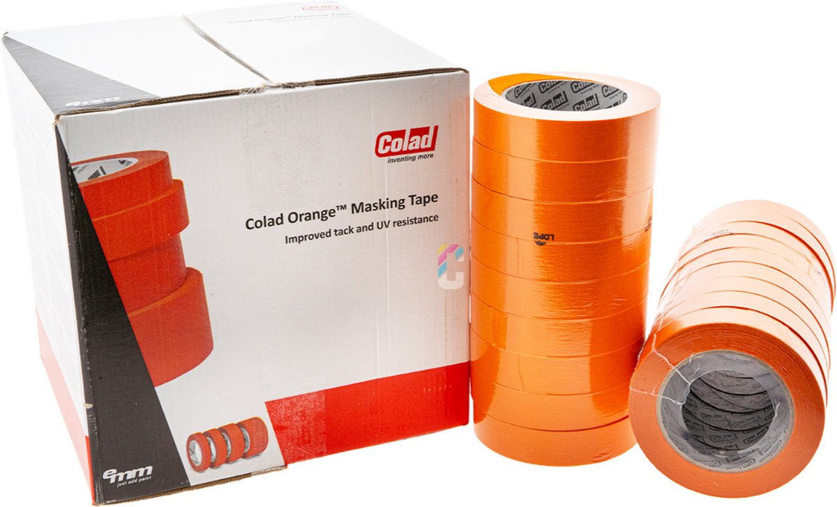 COLAD Orange UV Maskeertape 25mm x 50 meter - 36 rollen