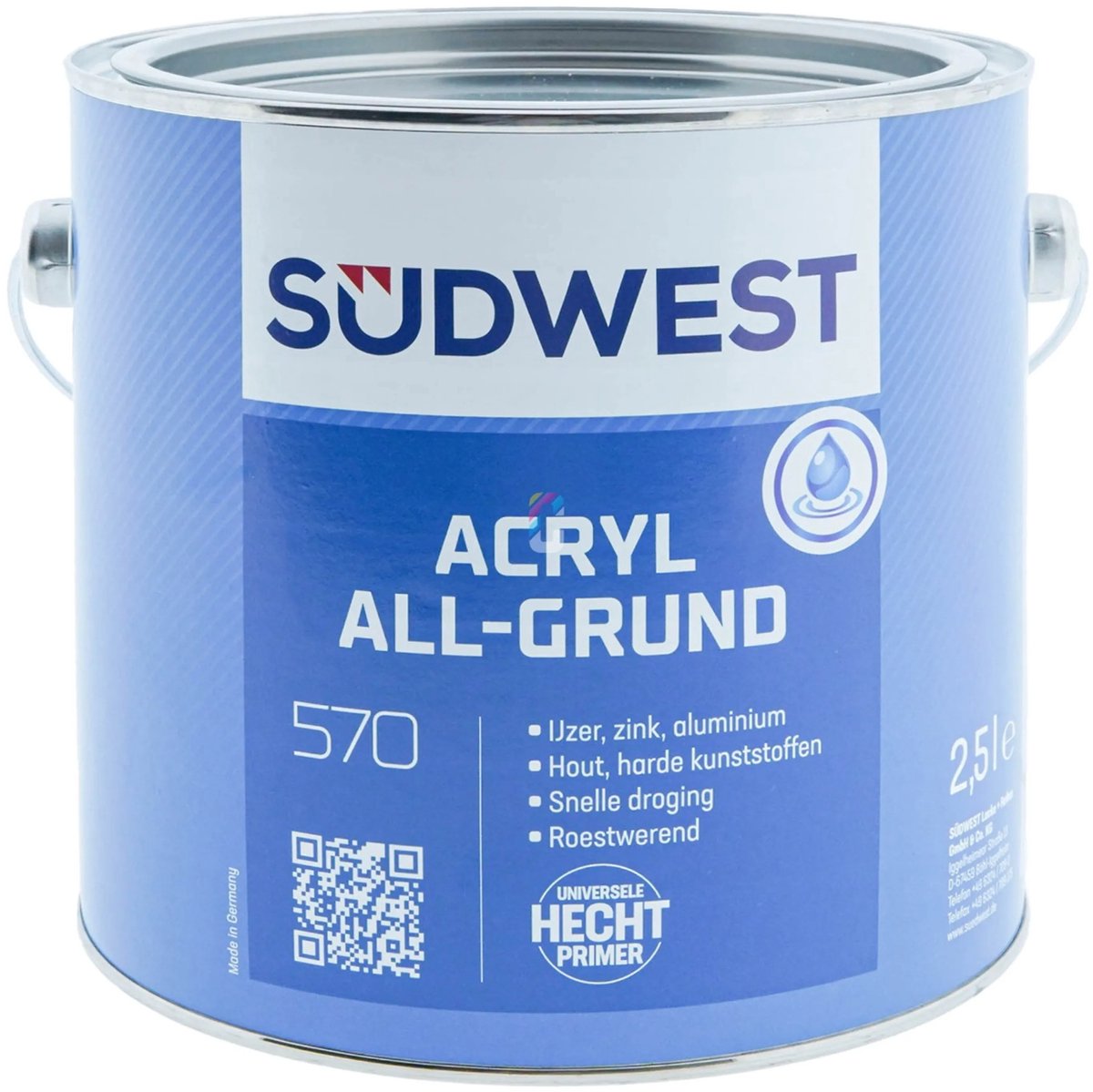 Südwest Acryl All-Grund U51 - 2.5L - Wit