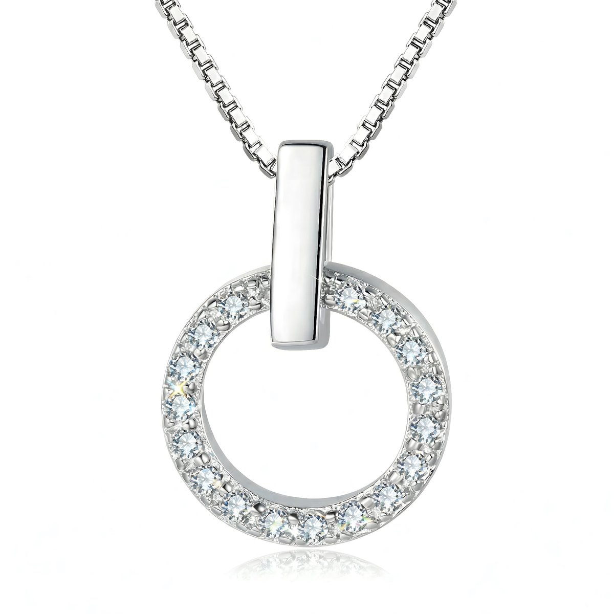 Ketting Dames Zilver 925 – Sophie Siero® Stella Halsketting Dames – Zilverkleurige Minimalistische Dames Ketting – Elegante Halsketting met Luxe Uitstraling – Inclusief Cadeauverpakking