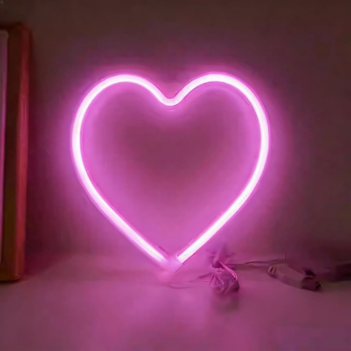 LED Neon Hart Lamp Roze - Neon Sign - Neon Verlichting - Neon Led Lamp - Wandlamp - USB en Batterij - Slaapkamer Kinderkamer Wanddecoratie