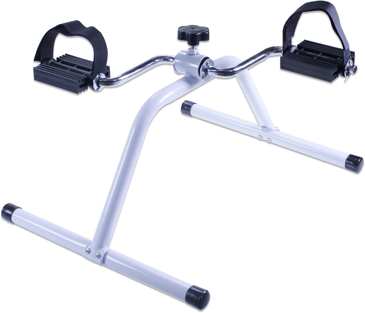 Mini Pedaaltrainer - Oefenfiets - Thuis Fitness - Verstelbare Weerstand - Compact Formaat - Wit