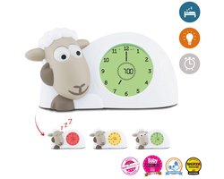 Zazu Sam Slaaptrainer - Met nachtlamp functie en slaaptimers - Taupe / Wit