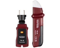 Zekeringzoeker Set - Stroomonderbreker Identifier - Leidingen Lokaliseren - Contactloos & Automatisch - Zender en Ontvanger - Rood Zwart