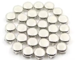 BamBella Studs spikes - 100 stuks - rond cirkel zilver kleurig siernagel versieren decoratie kleding klinknagel metaal
