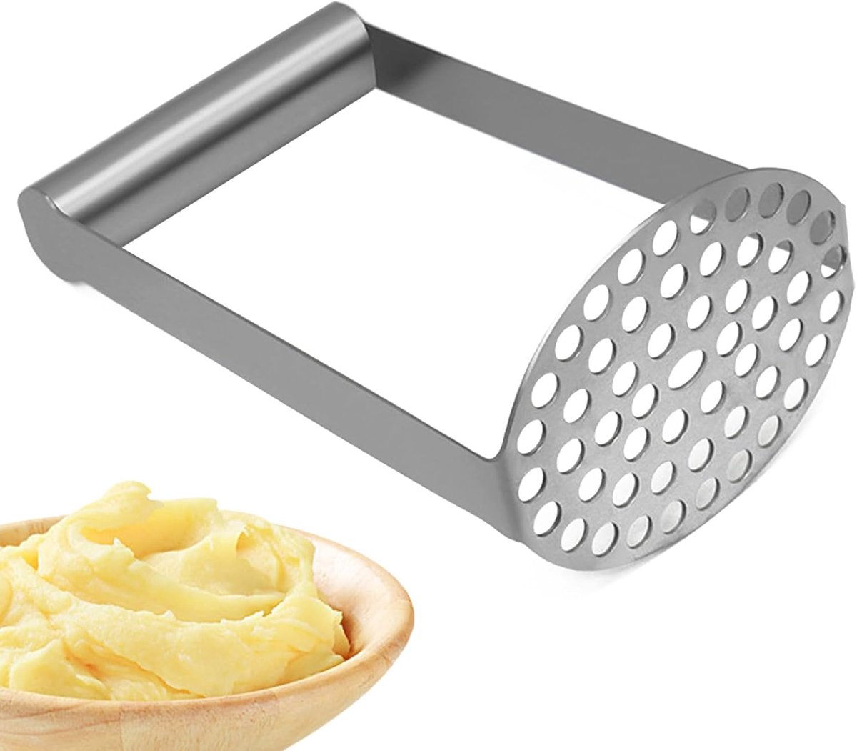 Aardappelstamper Keuken - Puree Maker - Maaltijden Bereiden - Ergonomische Grip - 18 cm - Groen