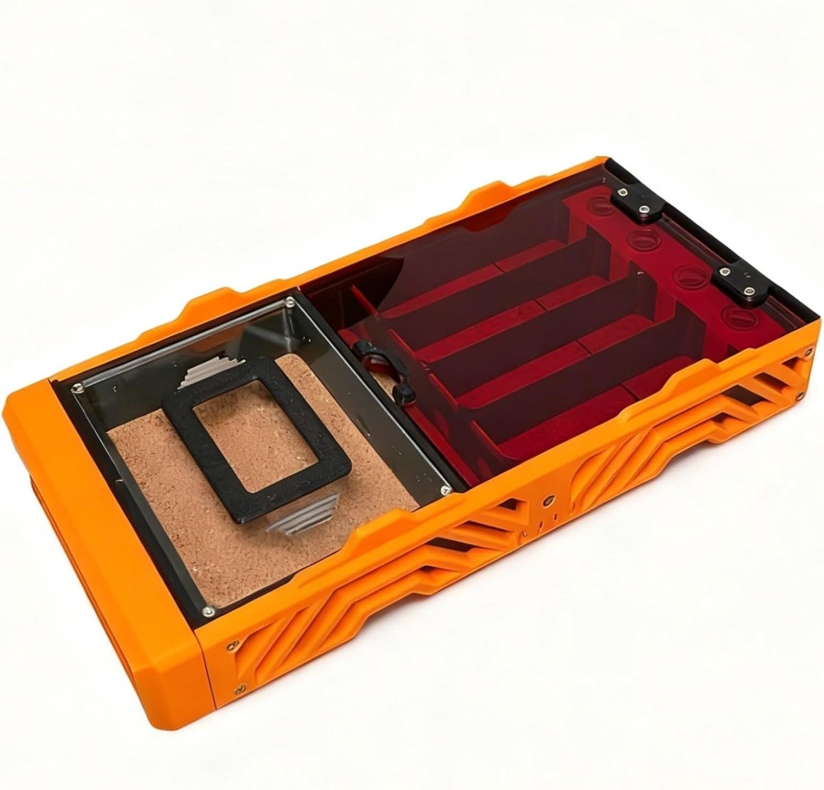 Mierenboerderij Habitat - Mieren Nest - Educatief Observeren - Groot Leefgebied - 22.5 x 11.5 cm - Oranje