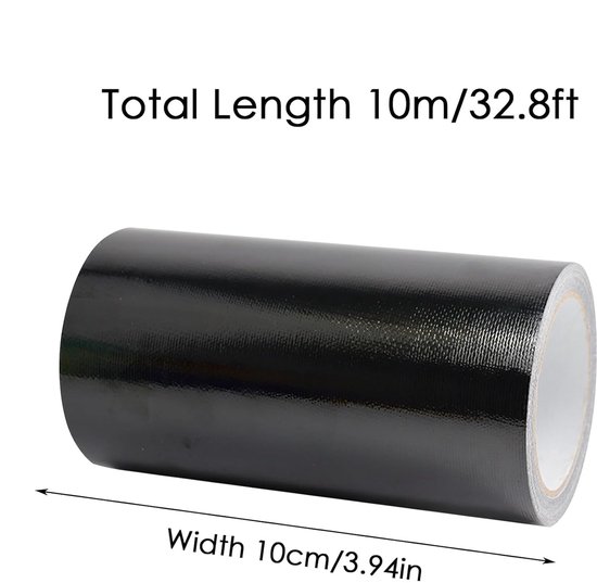 Reparatie Tape - Waterdichte Patch - Tent Herstellen - UV-Bestendig Zwaar - 8cm x 10m - Zwart van Merkloos — afbeelding 2