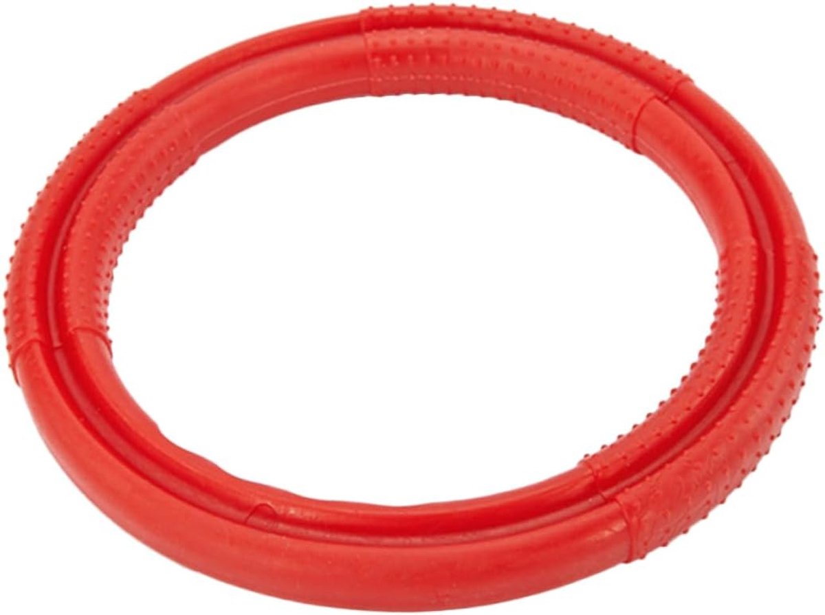 Honden Speelgoed Ring - Kauwspeelgoed Hond - Tandverzorging Hond - Bijtbestendig Natuurrubber - 330 Gram - Rood
