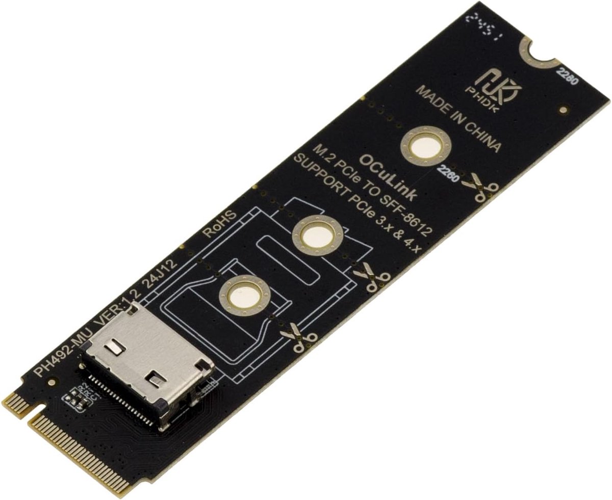 M2 NVMe Adapter - Oculink Converter - Opslag Uitbreiding - PCIe 4.0 Snelheid - 2230 tot 2280