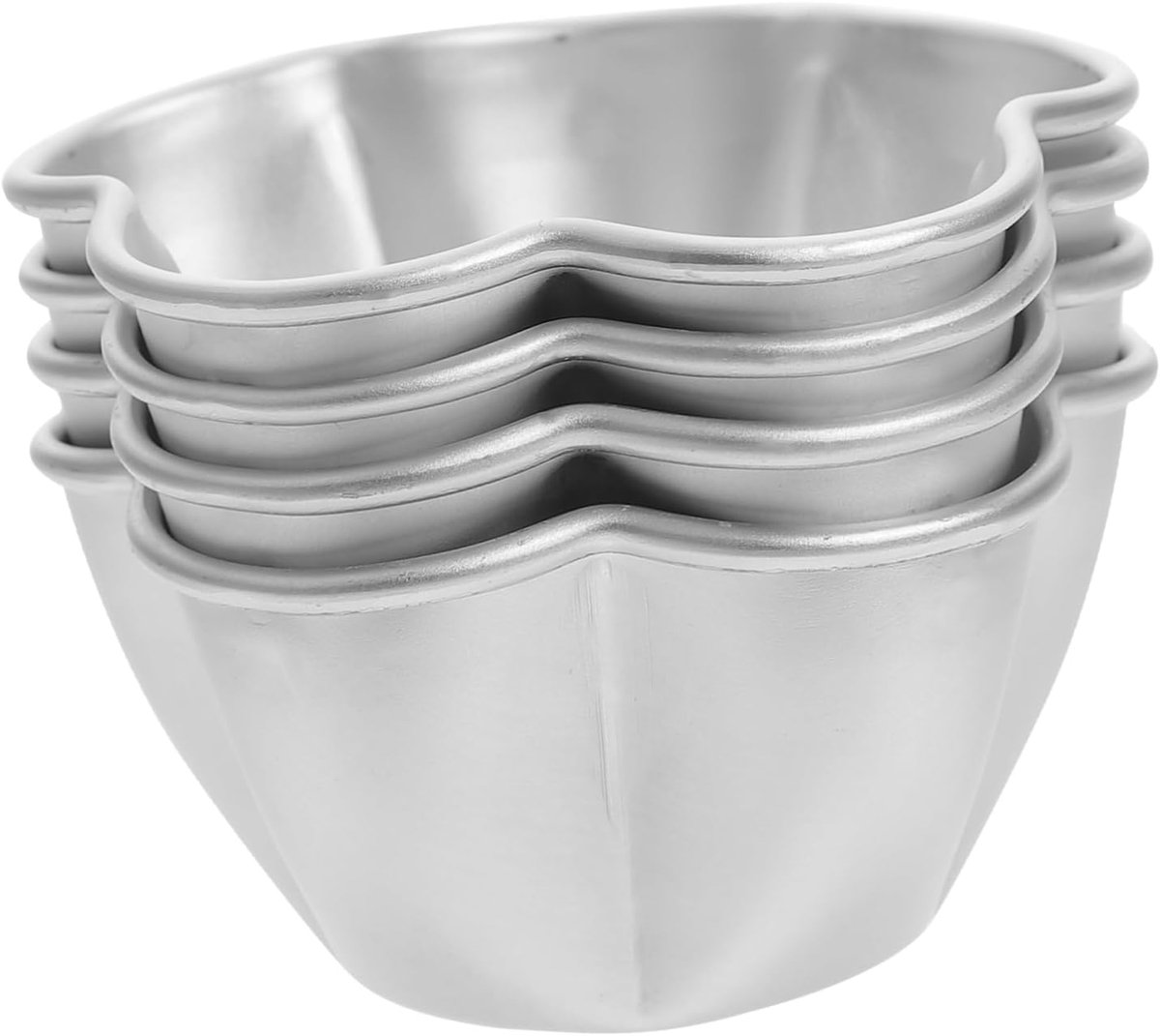 Mini Taartvormen - Cupcake Vormpjes - Bakken Thuis - Snelle Warmtegeleiding - 7x7x3.5cm - Zilver