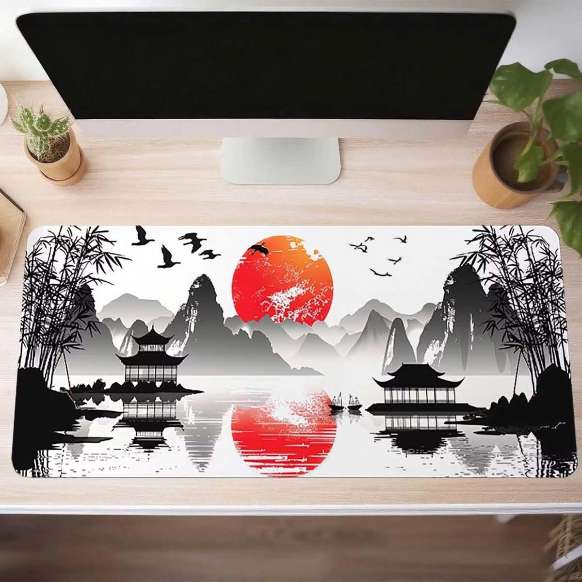 XXL Muismat - Bureauonderlegger - Gaming Kantoor - Waterdicht Antislip - 100x50cm - Zwart