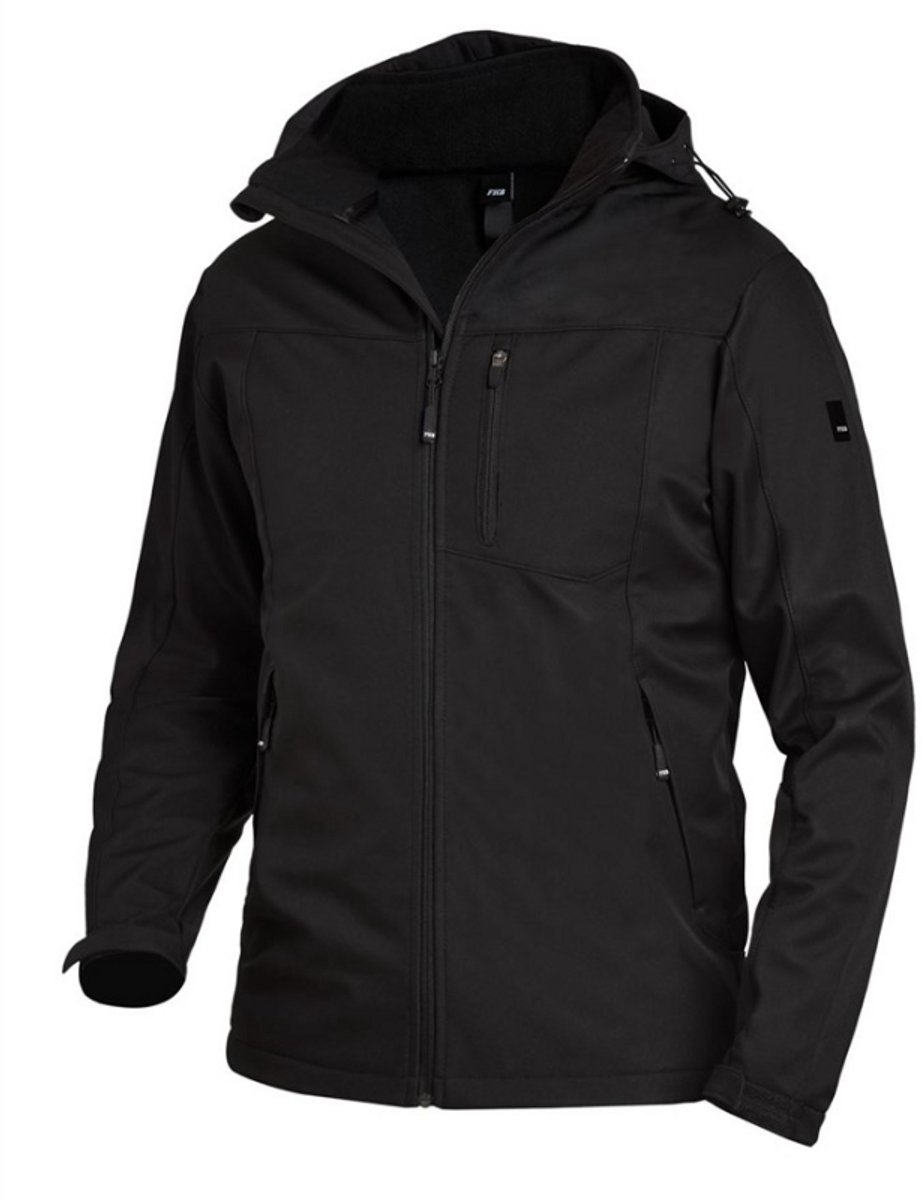 FHB JANNIK Softshelljack 79105 - Zwart-Zwart - M