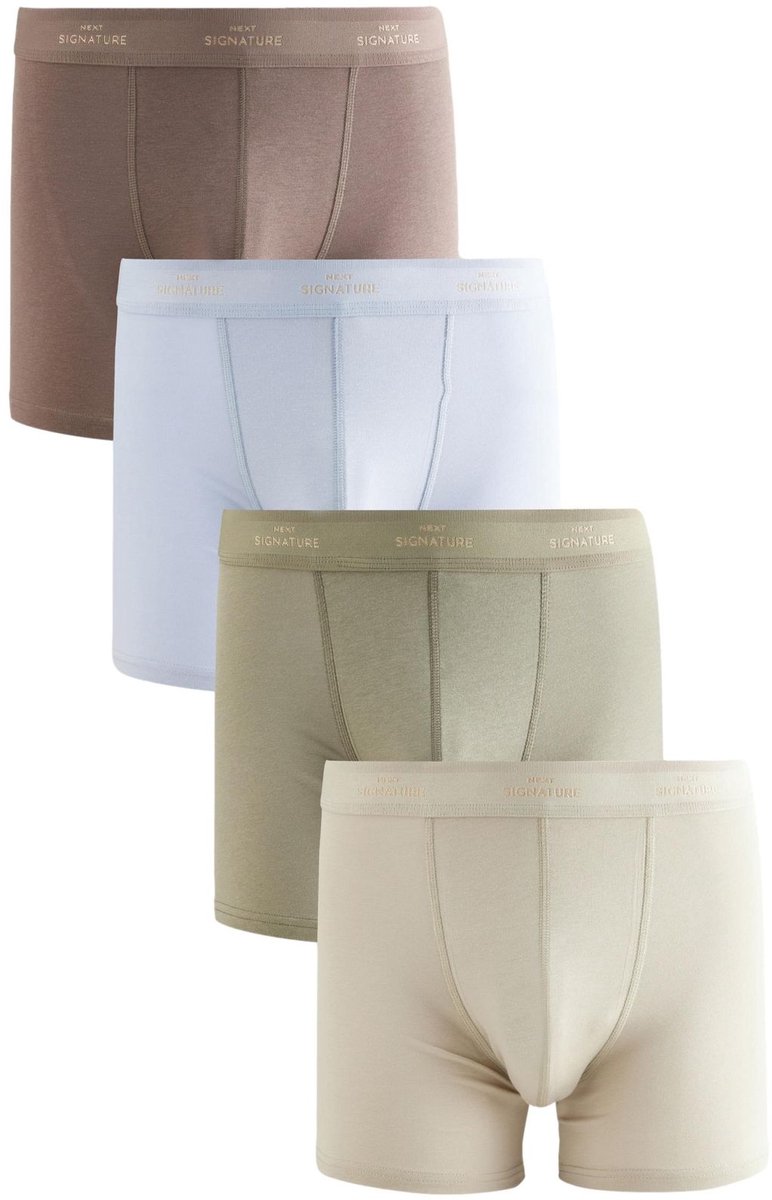 Next - Heren - Set van 4 Signature boxershorts - Blauw