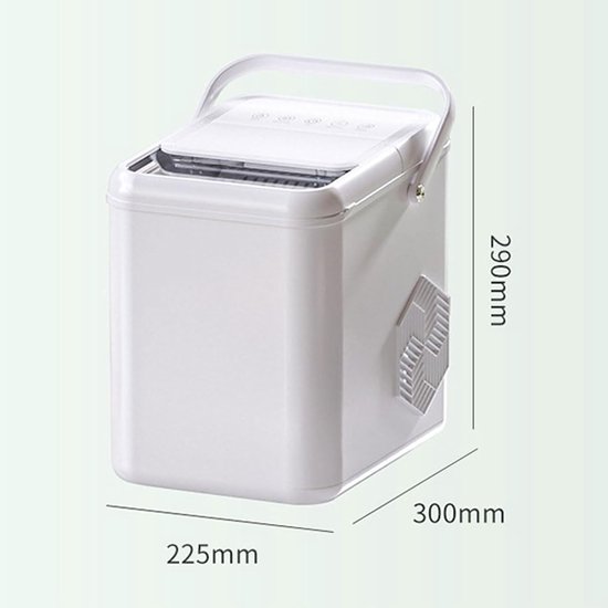 Elektrische ijsmachine - Aanrecht ijsblokjesmaker - Snel ijs maken - Zelfreinigend en dubbele maat - 30x23x29 cm - Wit — afbeelding 3
