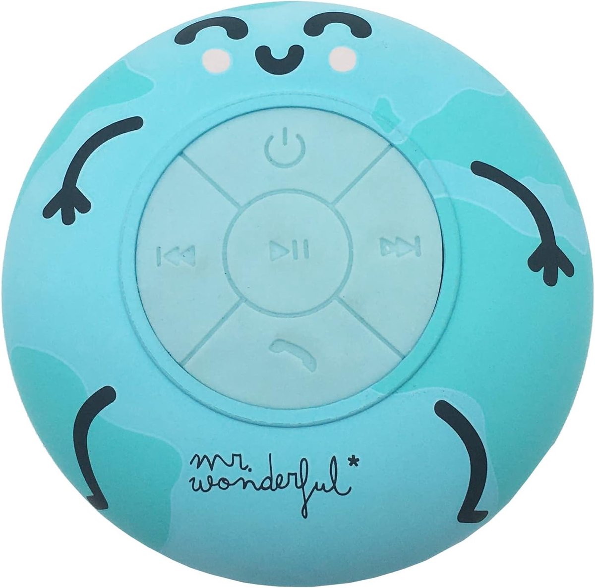 Draadloze Douche Speaker - Waterdichte Speaker - Muziek Luisteren - Zuignap Bevestiging - 16x5 cm - Wereldkaart