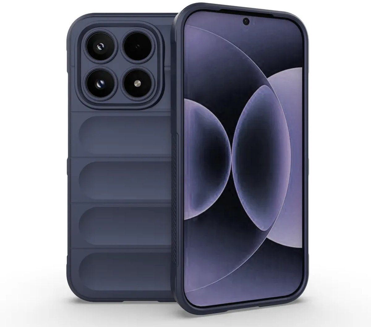 MobyDefend Hoesje - Geschikt voor Xiaomi 17 - TPU Gripcase - Blauw