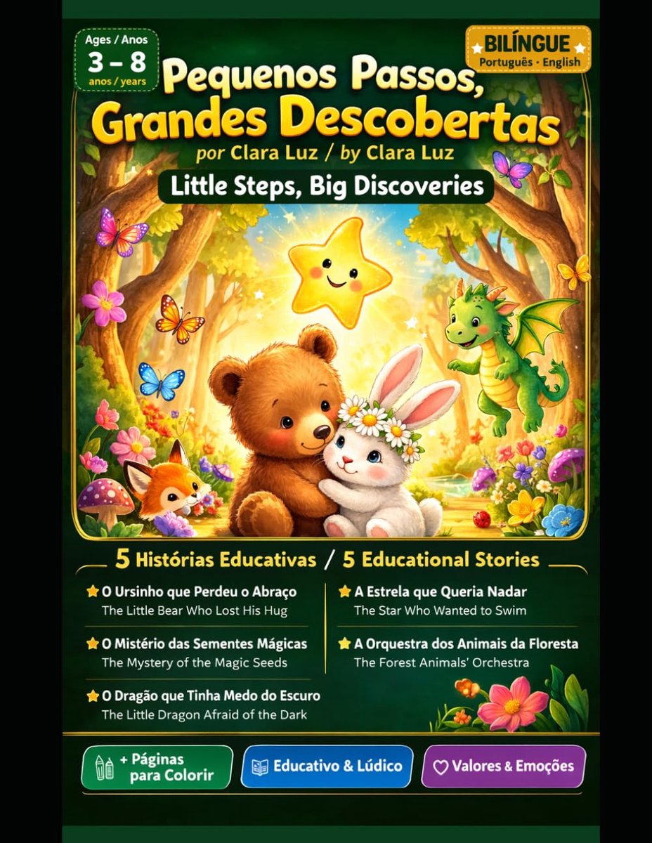 Kinderboek Tweetalig - Engels Portugees - Taal Leren - Educatieve Verhalen - 21.6 x 27.9 cm