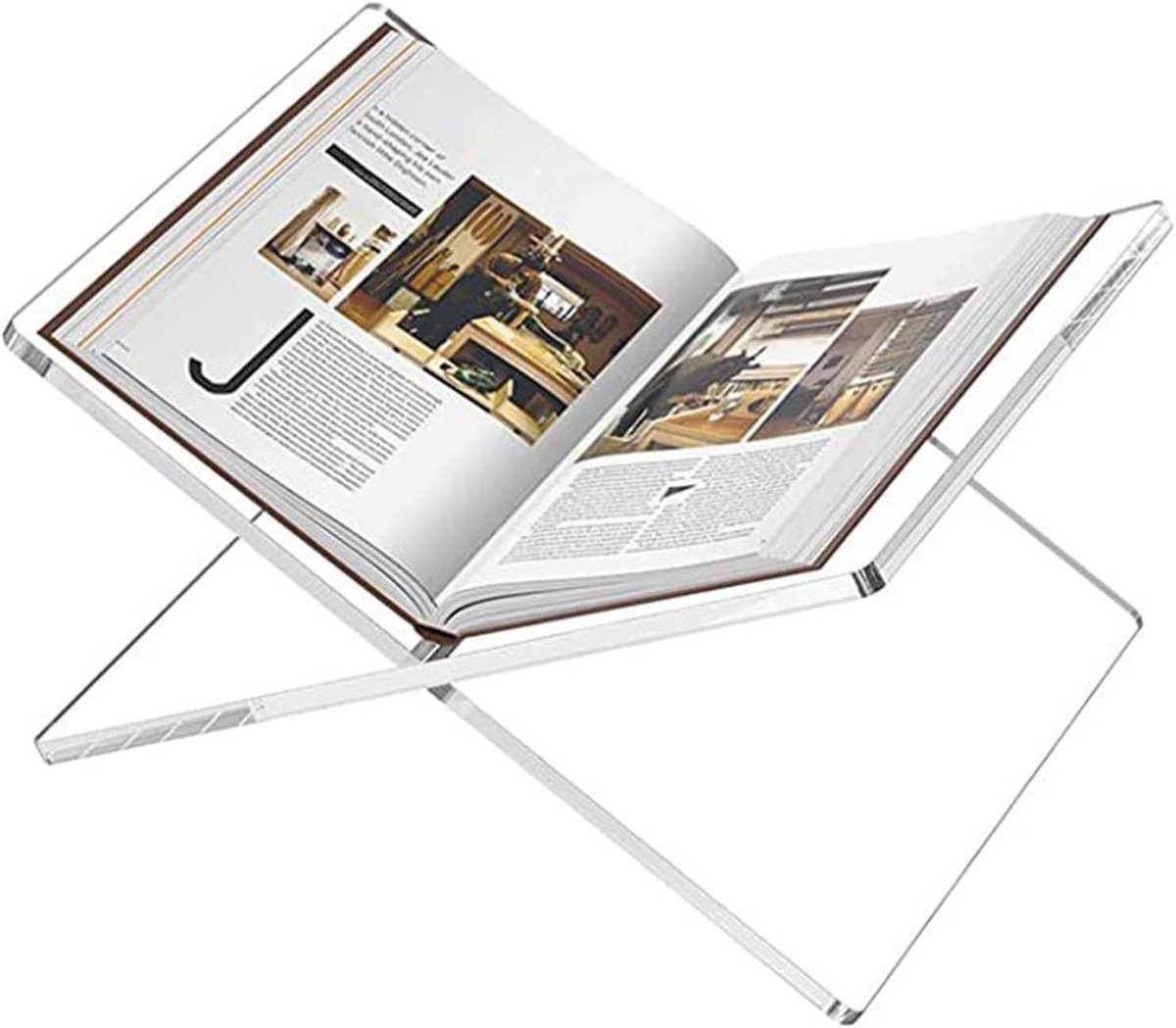 Boekstandaard - Leesstandaard - Boeken Presenteren - Opvouwbaar Ontwerp - 25 x 14.2 cm - Wit