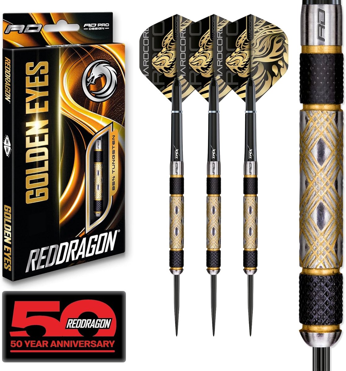 Wolfraam Darts - Professionele Pijlen - Precisie Werpen - Hoog Wolframgehalte - 30 Gram - Goud