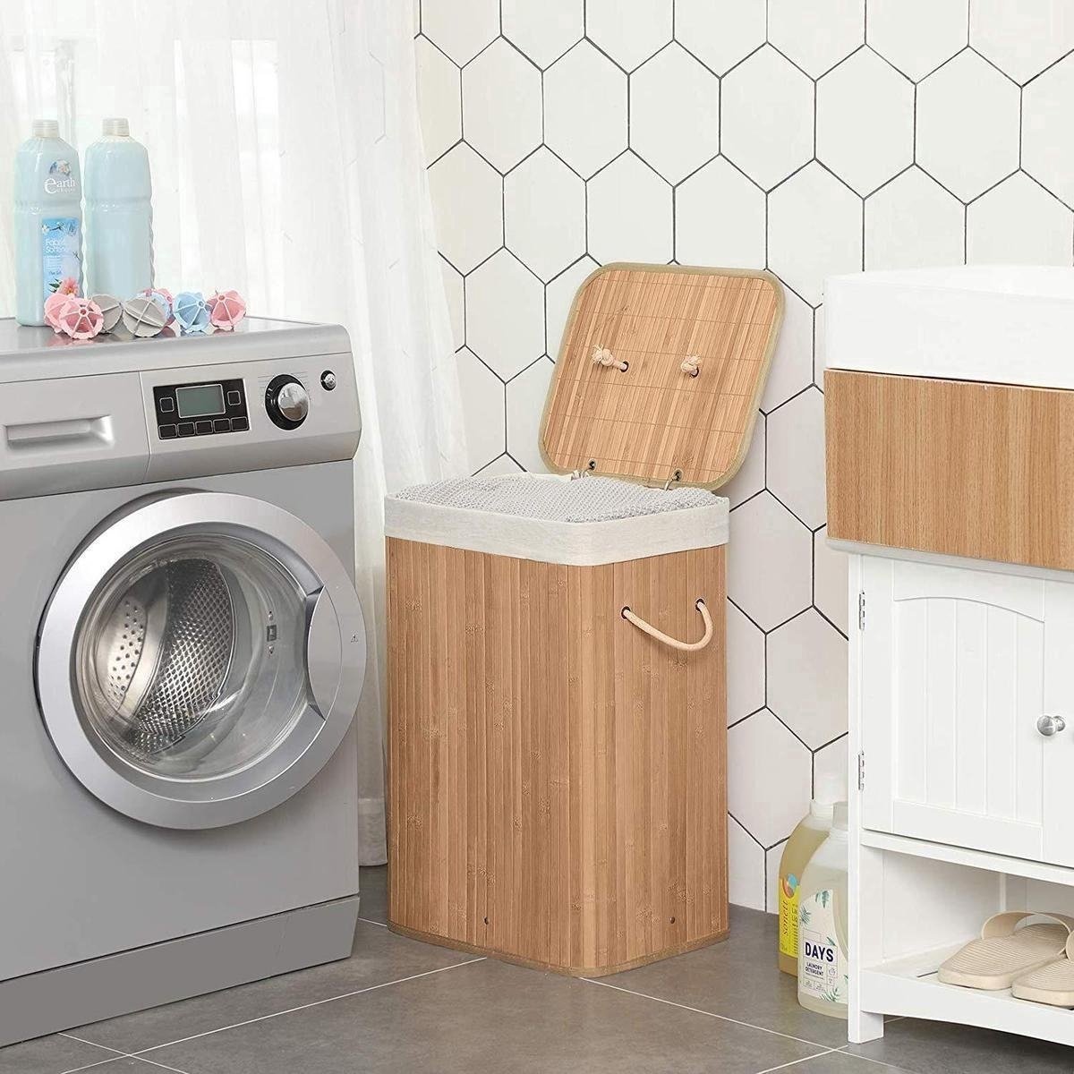Bobbel Home - Wasmand - Bamboe - 72 Liter - Lichtbruin