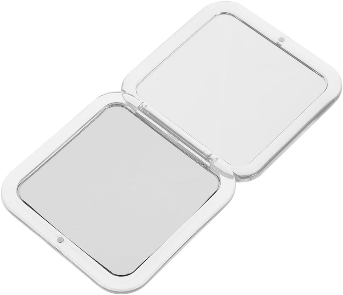 Compacte Spiegel - Make-up Spiegel - Snel Aanpassen - 5x Vergroting - 8.3cm Vierkant - Grijs
